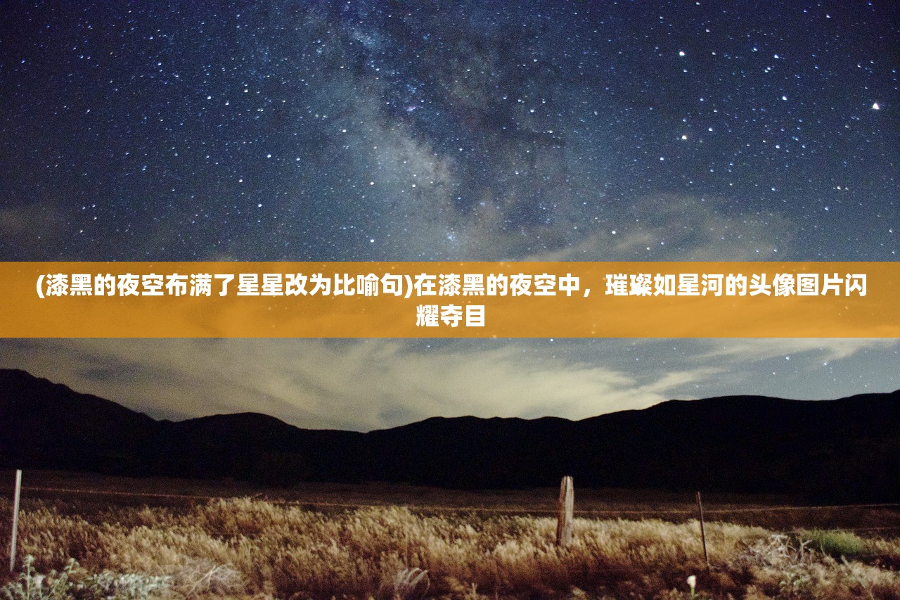 (漆黑的夜空布满了星星改为比喻句)在漆黑的夜空中，璀璨如星河的头像图片闪耀夺目