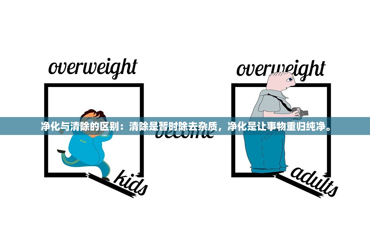 净化与清除的区别：清除是暂时除去杂质，净化是让事物重归纯净。