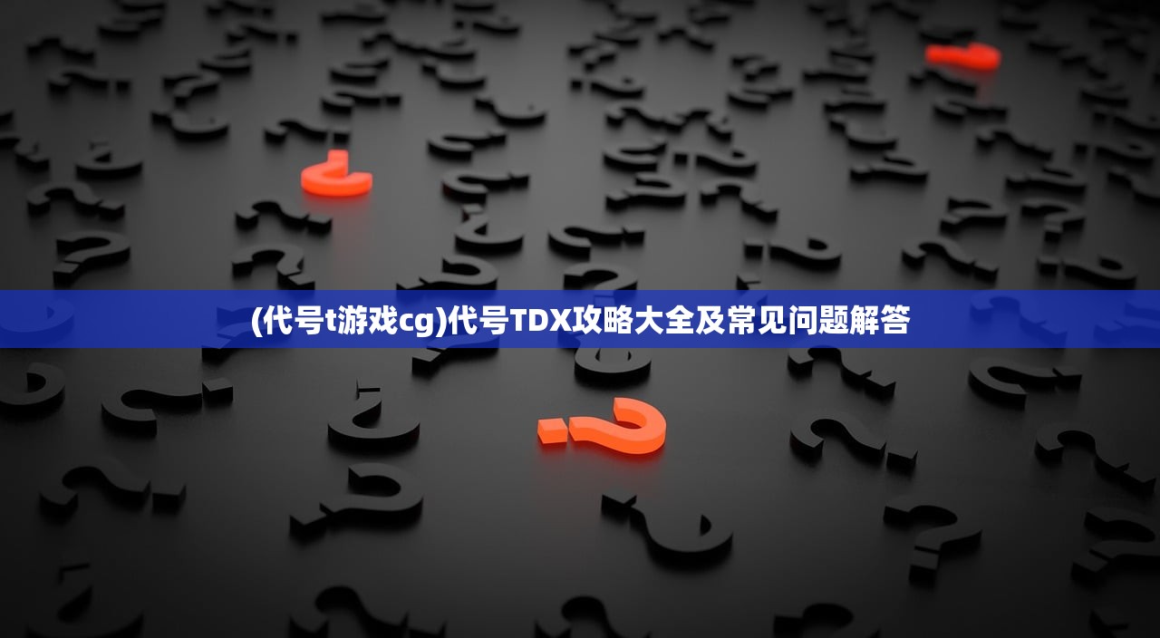 (代号t游戏cg)代号TDX攻略大全及常见问题解答