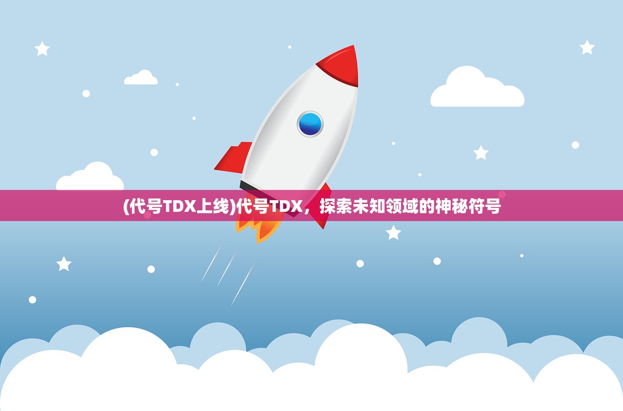 (代号TDX上线)代号TDX，探索未知领域的神秘符号