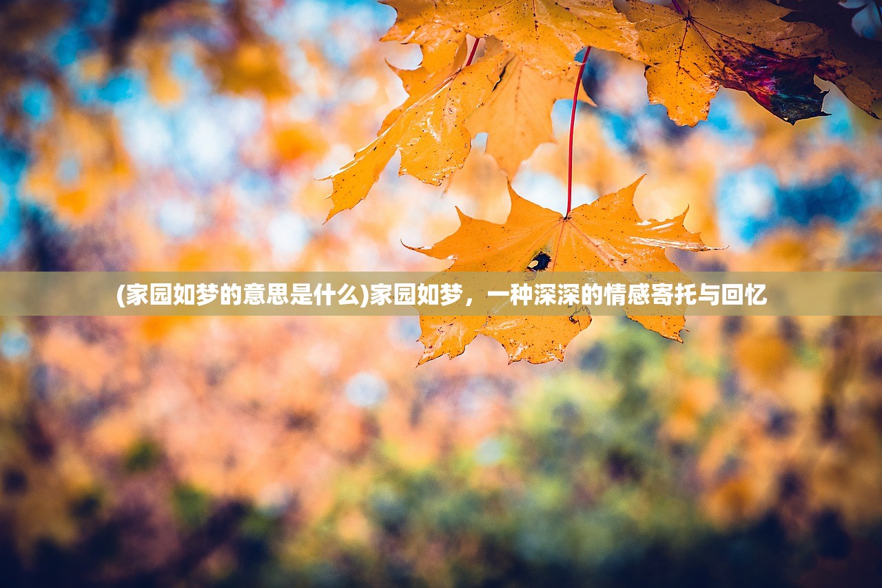 (家园如梦的意思是什么)家园如梦，一种深深的情感寄托与回忆