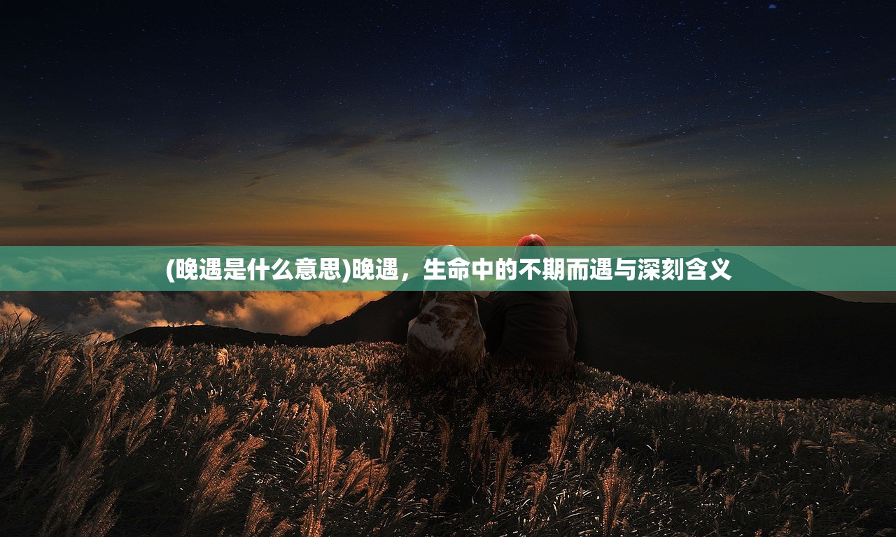 (晚遇是什么意思)晚遇，生命中的不期而遇与深刻含义