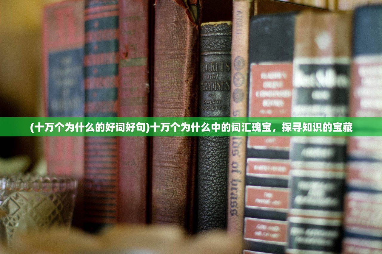 (十万个为什么的好词好句)十万个为什么中的词汇瑰宝，探寻知识的宝藏