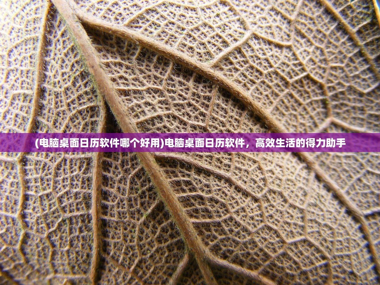 (电脑桌面日历软件哪个好用)电脑桌面日历软件，高效生活的得力助手